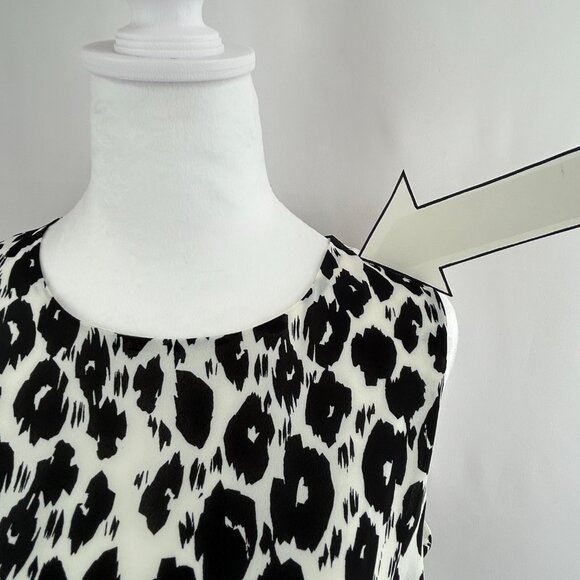 Rose + Olive Chic leopard print sleeveless top - women's medium M - Picture 9 of 11